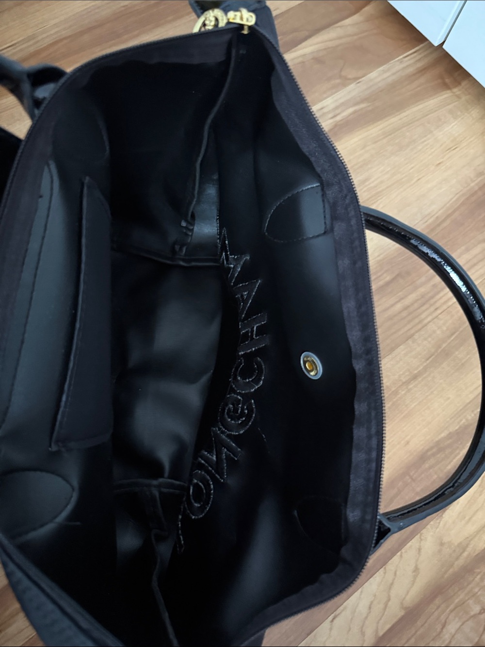 Longchamp My Pliage Signature Custom Handbag Black, Lightly Used - Picture 6 of 6